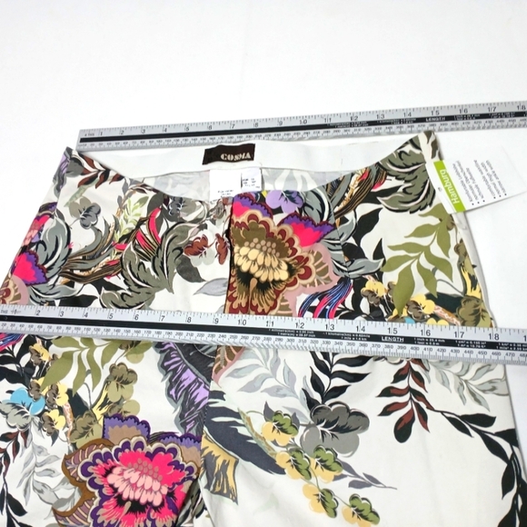 Cos Floral Cotton Ankle Pants. Ladies Size 10p - Picture 4 of 8